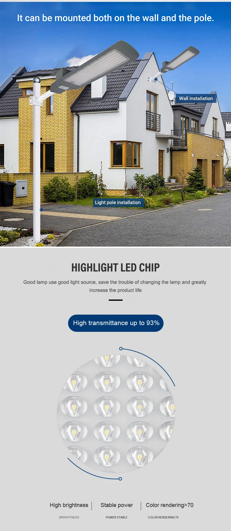 High Bright Streetlight Waterproof Ip66 Ac85-277v Led Street Lamp 30w 50w 100w 150w Aluminum Led Street Light