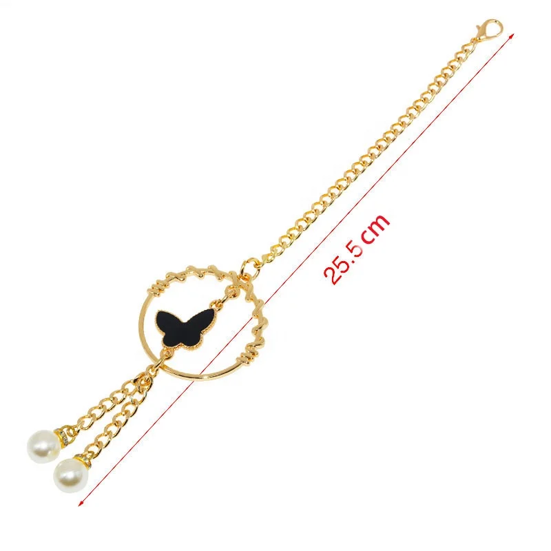 Handbag Charms Metal Butterfly Pendant Purse Wallet Keychains with