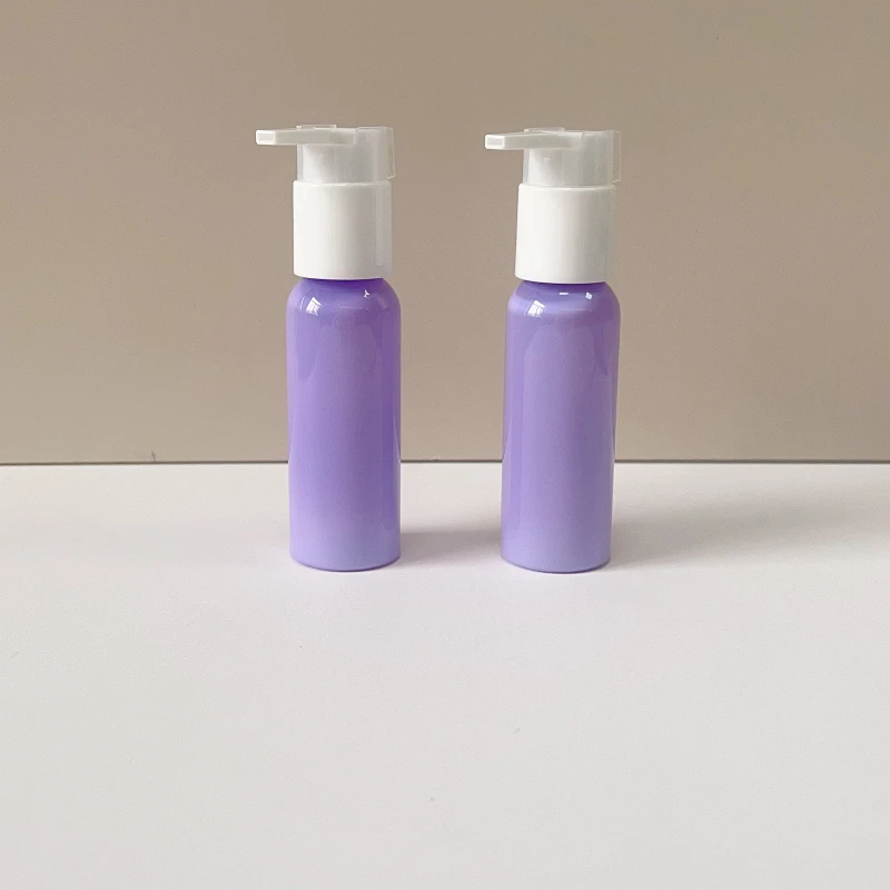 Custom 50ml Plastic PET Fancy Travel Size Portable Colorful Skincare Cosmetic Lotion Bottle With Pump