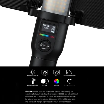 Godox LC500R RGB Full Color LED Rod Light Portable Handheld Remote Control Fill Light detail image