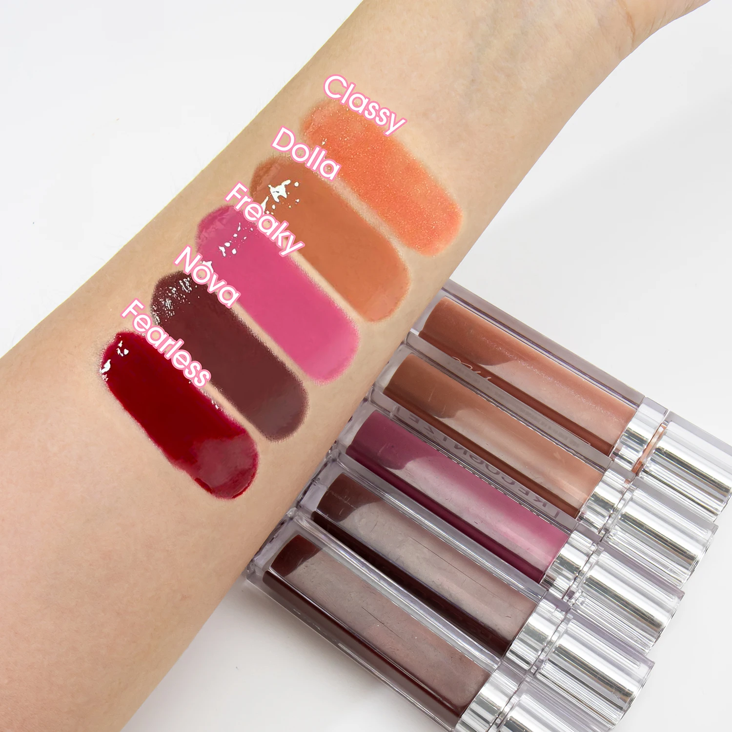 Custom Logo Private Label Natural Liquid Clear Glitter Shiny Glossy Vendor Vegan Lipgloss