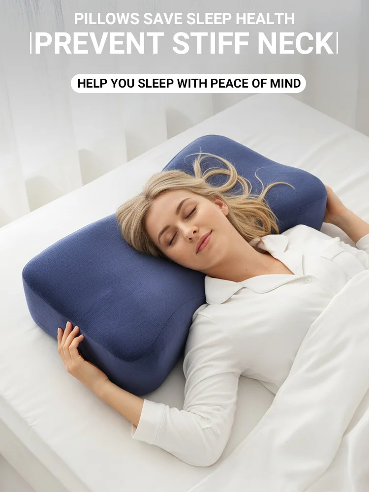 Cervical Neck Pain Bed Sleep Contour Butterfly Shaped Side Sleeper Ergonomic Memory Foam Neck Support Legacy Contour Pillow
