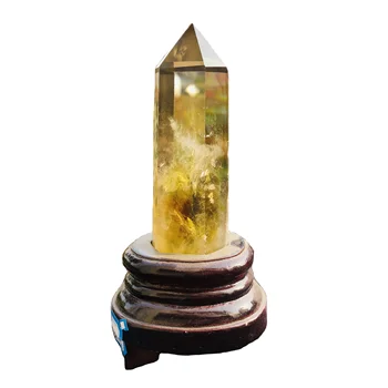 High quality natural citrine points yellow citrine quartz crystal points crystal healing wands for sale