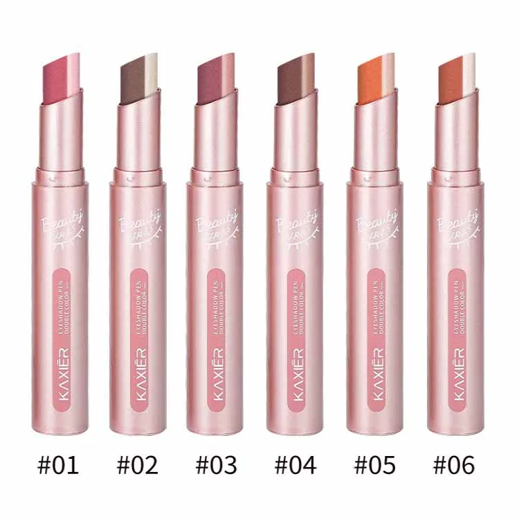 Оптовая продажа, модные двухцветные водостойкие тени для век, легко Окрашиваемые