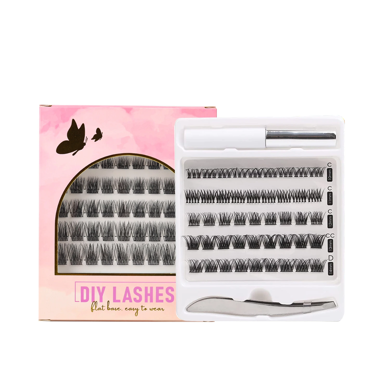 SP EYELASH Diy Segment Lash Kit Private Label Individual Cluster Lashes Natural Lashextension DIY Cluster Lash Extensions