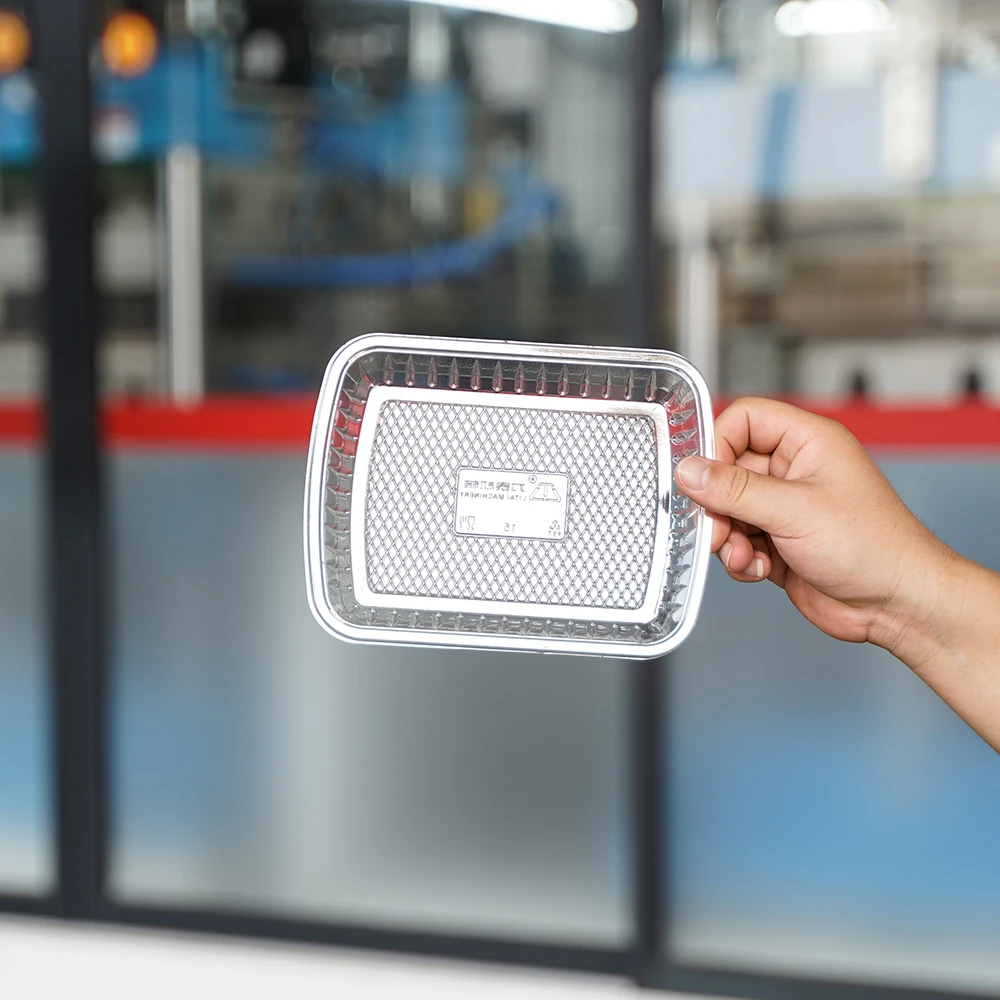 Fully Automatic Three Station One Time Ps Pet Fast Food Plates Container Making Thermoforming Multistation Machine