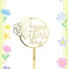 Fleurs Bonne fête des mères Or (environ 8 cm)