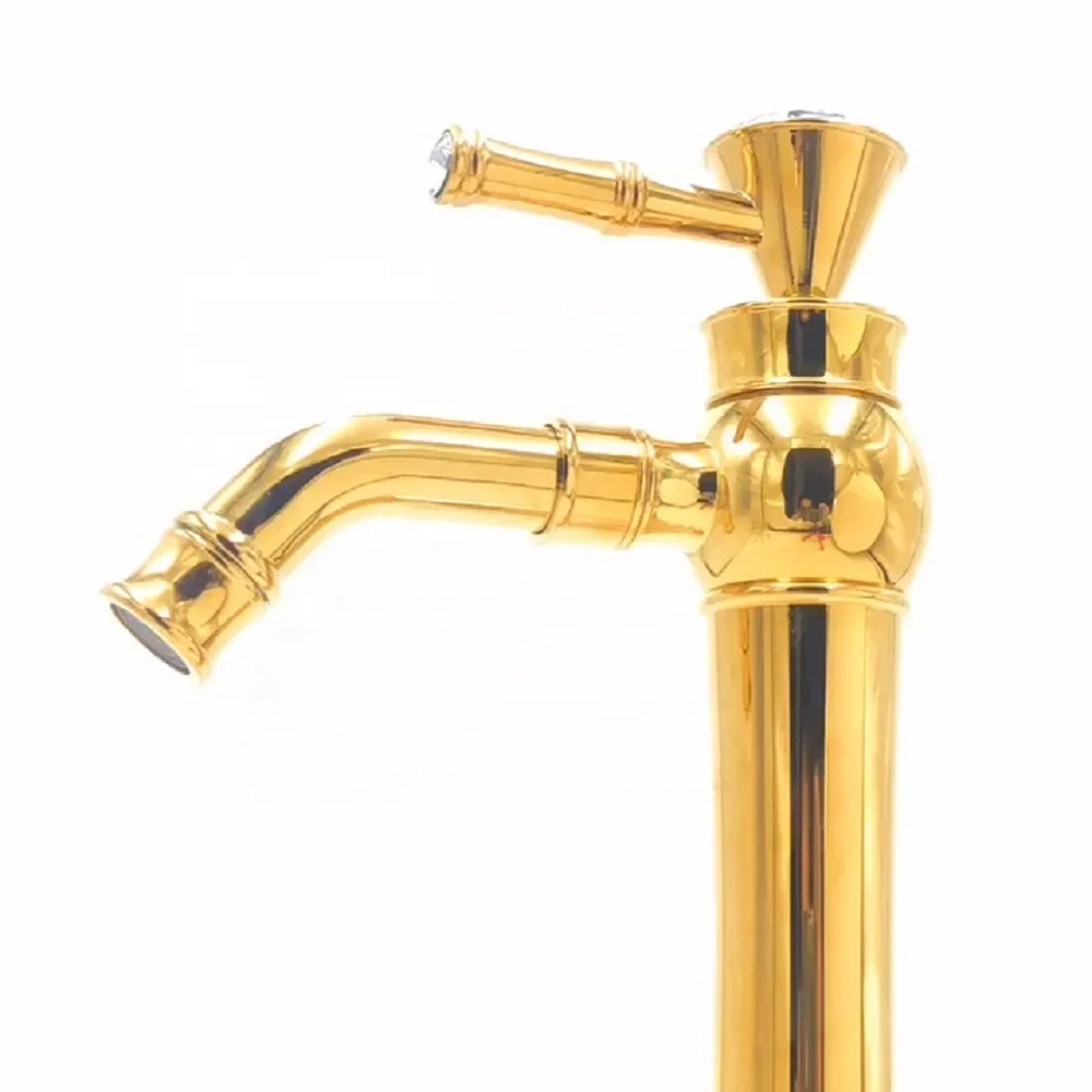 Royal Diamond Basin Mixer with Single Handle Gold Basin Faucet Rose Gold Basin Tap Color Can Be Customized Lavatory Faucet