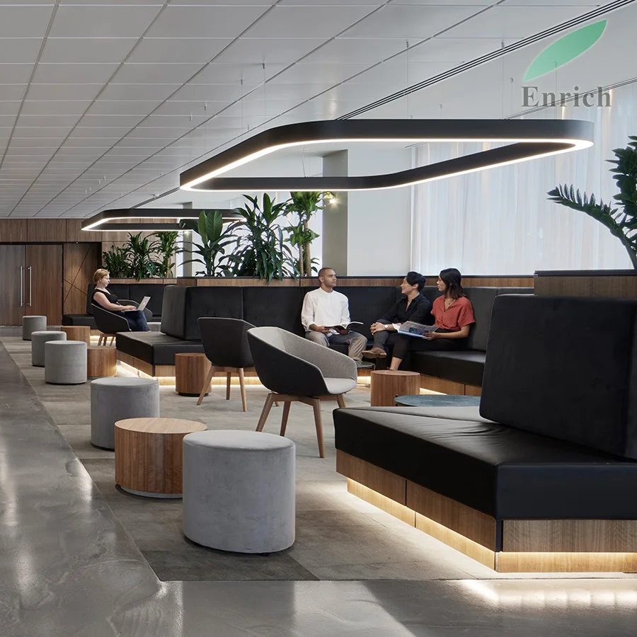 Ceiling Mounted Curved Square LED Linear Light With Customized Design