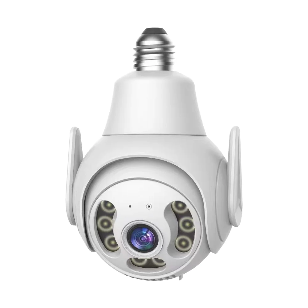 Unique Design 3MP CCTV WIFI Camera Motion Detection Waterproof Surveillance Outdoor E27 Bulb PTZ Camera