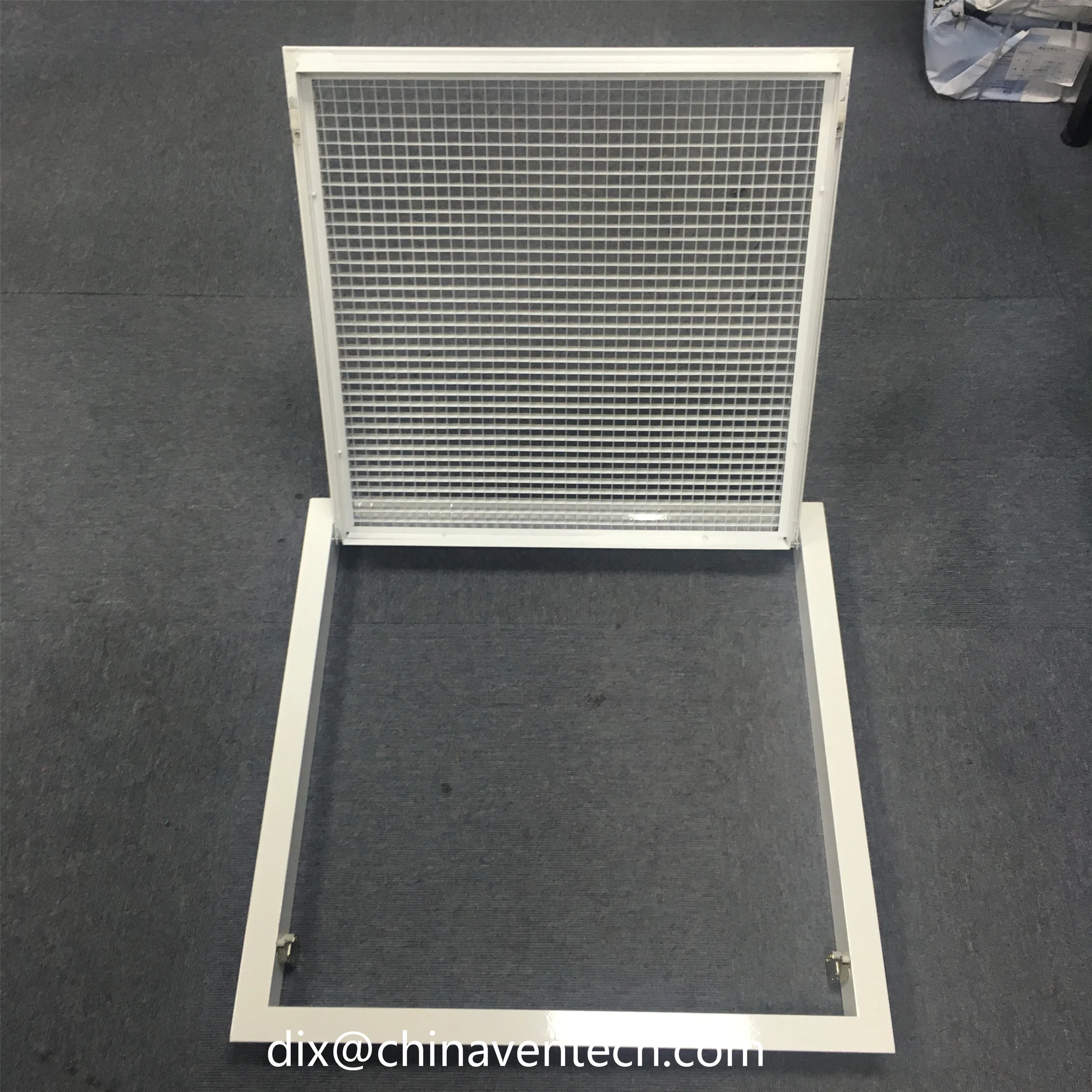 Hvac sidewall installed ventilation return air egg crate grille