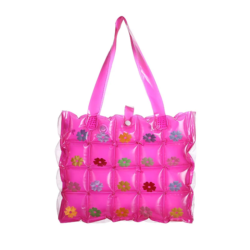 New Design Inflatable Handbag PVC Inflatable Bag Ladies Beach Bag Lovely Sequins Single Shoulder Handbag Manufacturers Wholesale