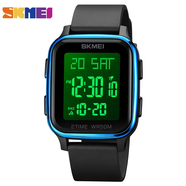 Skmei 1858 Wholesale Black Men Digital Watch Stylish Pu Leather Band Waterproof Digital Display Simple Casual Wrist Watch Buy Wholesale Black Men Digital Watch Pu Leather Band Band Watch Casual