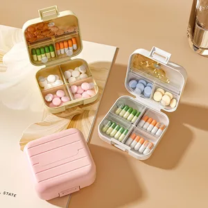Modern Portable  Plastic Medicine Organizer Box One Week Seven Days Pill Organizer with Sealed Divider
