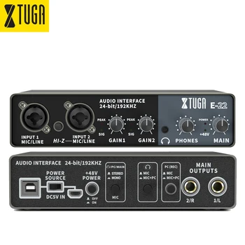 Free Shipping To US Xtuga E-22 China Manufacture New Releases Studio Recording Sound Card for Music Studio Recording