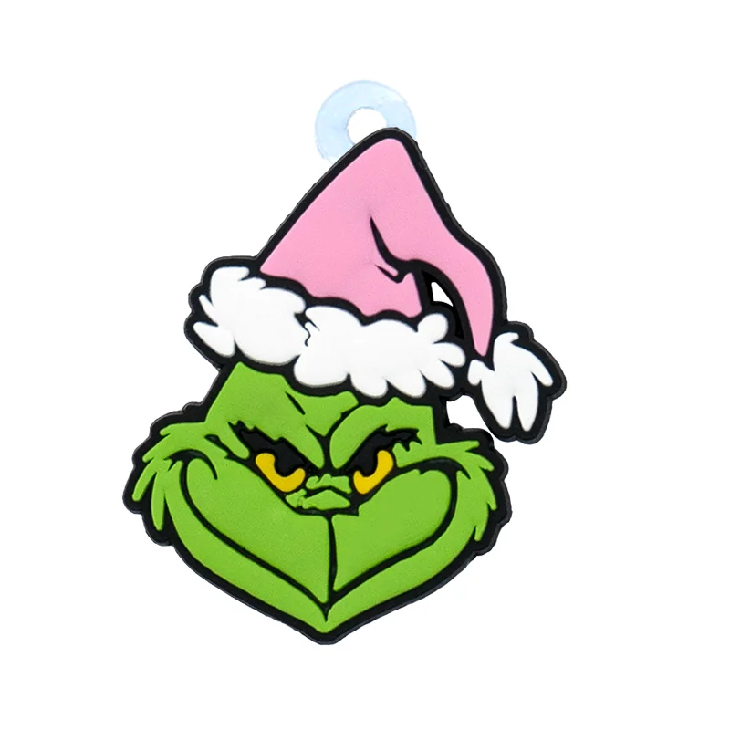 Pvc 2d Keychains Anime Cartoon Figure Key Ring Grinch Key Holder Fit ...