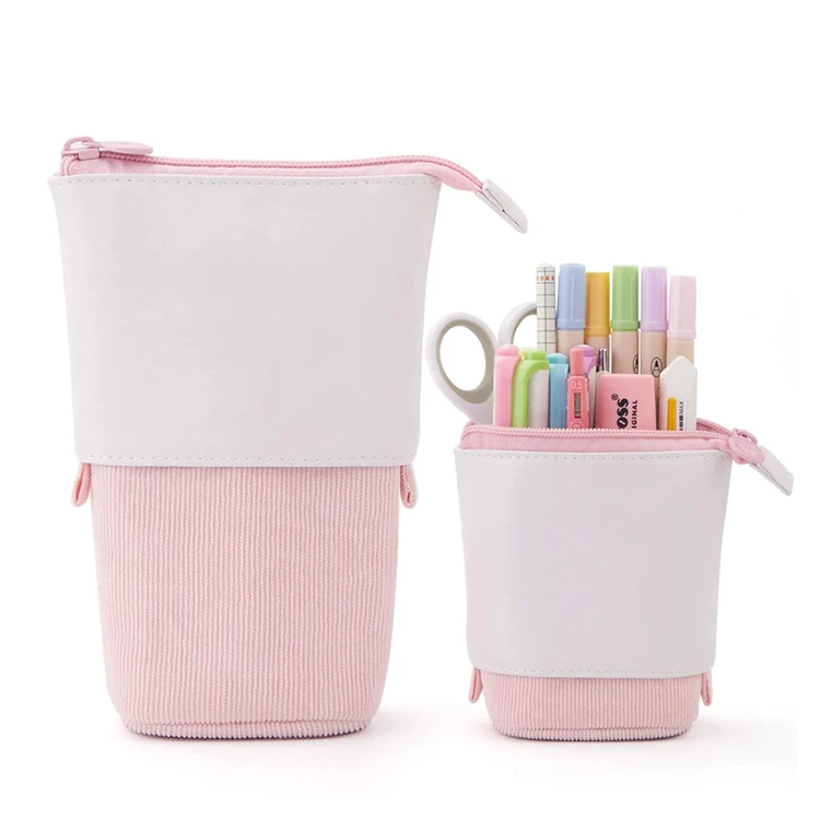 Fabric schreibwaren pop up stationery storage kalemlik pouch novelty pencil  bag Pen Holders for desk
