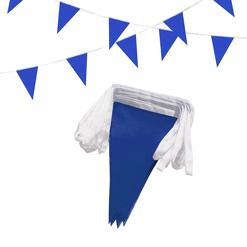 Custom double side printing pvc string flags plastic hanging bunting flag