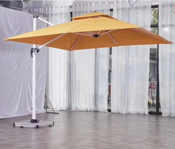 Гитара зонтик. Оранжевый зонт сложенный. Зонт пляж камышовый мат.