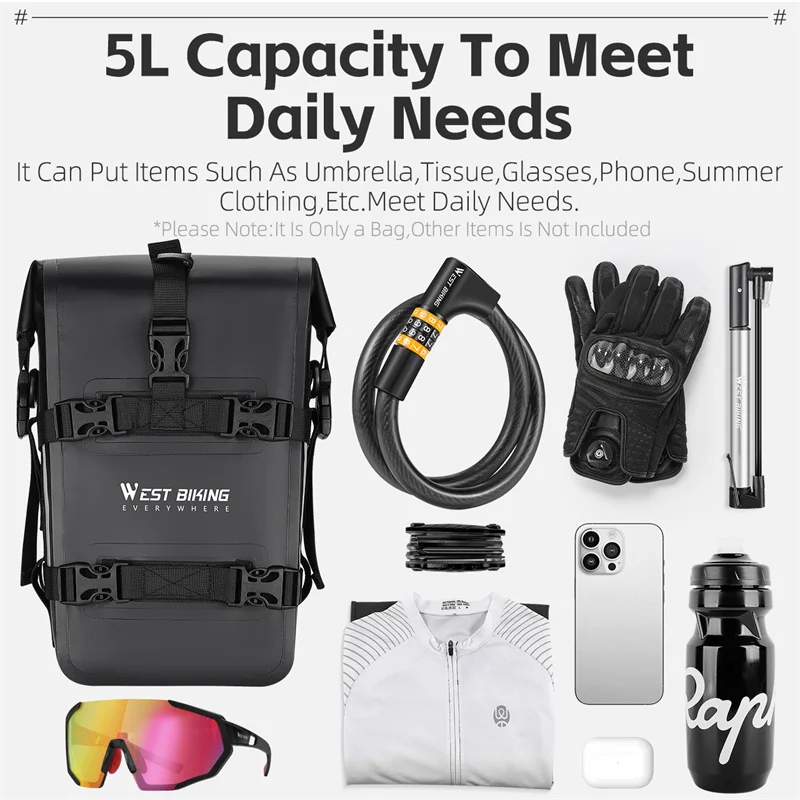 WEST BIKING Motorcycle Bumper Bag - Waterproof & Durable