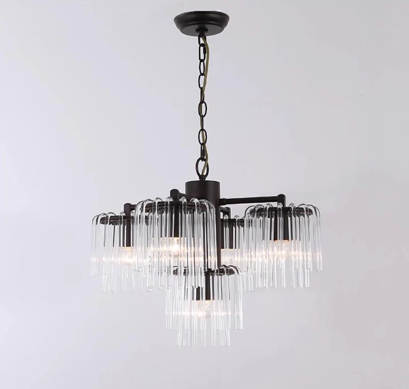 MEEROSEE Luxury Modern Glass Chandeliers Lights Nordic Lighting Chandelier For Living Room Creative Glass Pendant Light MD98009