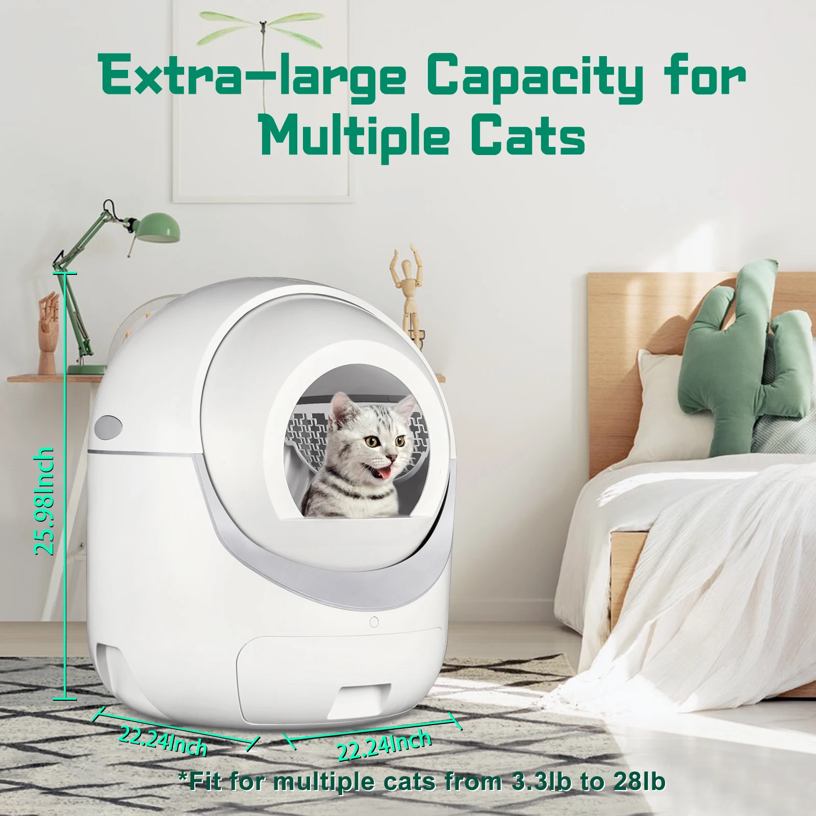 Wifi Auto Electric Cat Toilet Tuya App Selfcleaning Smart Pet