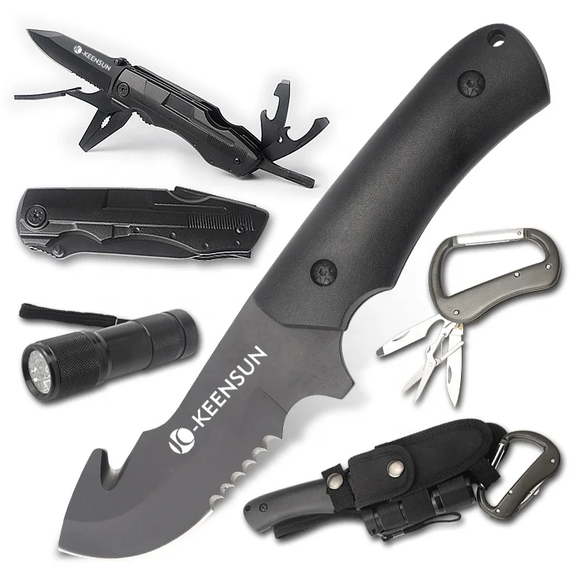 Pisau Survival Tool 4pcs Multitool Outdoor Camping Knife Plier Set All in One Kit Tool