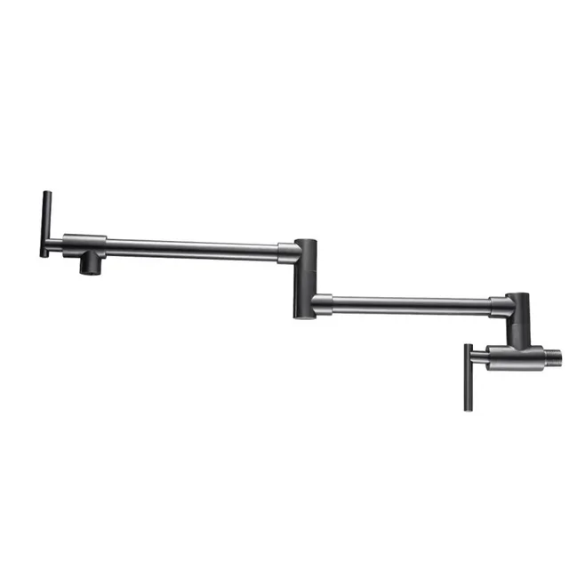 Kitchen Use Double Handle Wall Mounted Folding water Faucets Switch Swing Arm Sink tap