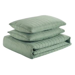 Rancho Microfiber Embroidery Polyester King Size Printed Warm Quilt Bedding Bedspread