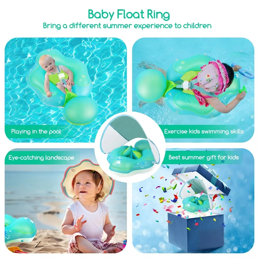 Inflatable Swimming Ring Kids Use With Hand Grip Waterproof Bag ...