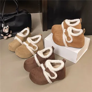 Wholesale Winter Fashion Design Warm Boots Customized Women's Snow Boots Thick Soled Height Increasing Cotton Shoes