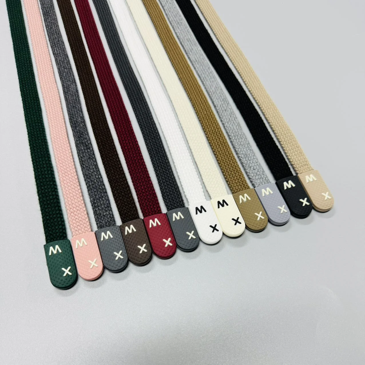 Custom 100% Cotton Replacement Flat Drawstring Pant Strap Custom Silicone Tape with Logo for Garments Hoodie Drawstring Cords
