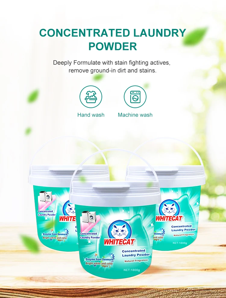 CONCENTRATED LAUNDRY POWDER Deeply Formulate with stain fighting actives. remove ground-in dirt and stains.