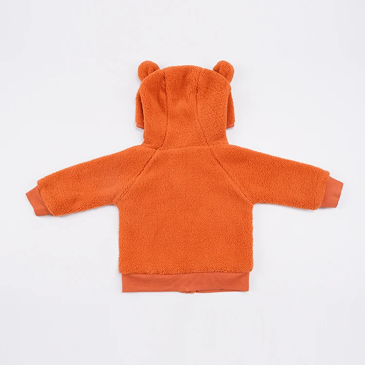 Wholesale Baby Teddy Fleece Hooded Jacket Sustainable Baby Fleece ...