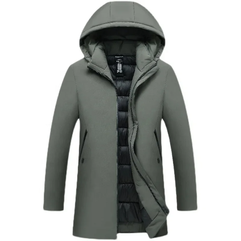 Men's Winter Down Jacket For Business Casual Thick Warm Coat_voghion.com