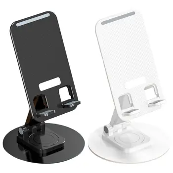 New aluminum alloy metal desktop tablet phone holder portable 360 degree rotating folding desktop phone holder