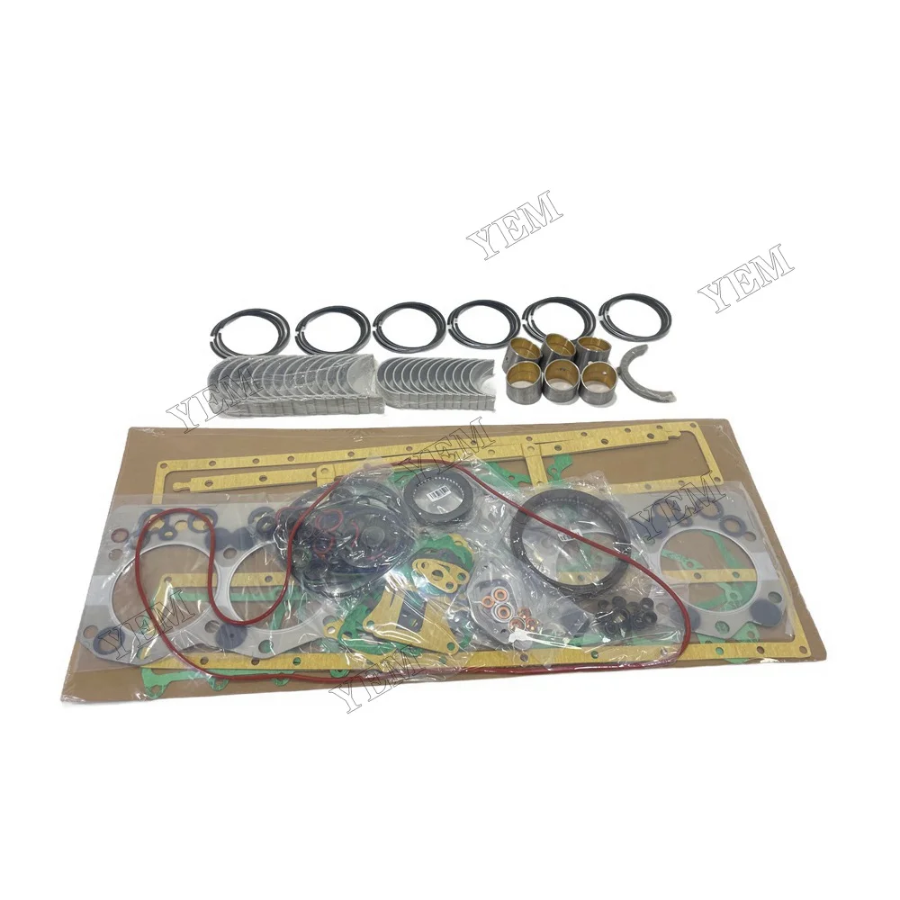 For Komatsu 6D108 Overhaul Re-ring Kit Replacement Engine Parts 6