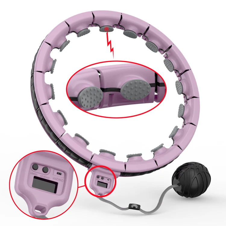 Умное утяжеленное кольцо hula с подсчетом, 16 узлов, кольцо для потери веса для взрослых, кольцо hula-обруч с шариком