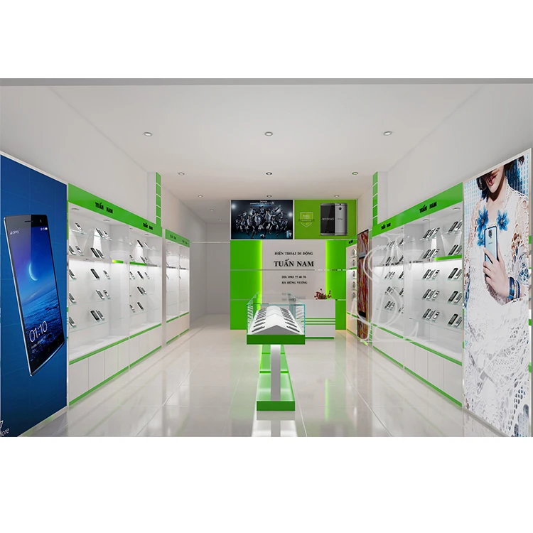 Showcase Display Mobile Counter Cellphone Display Case Phone Accessories Cabinet Mobile Shop Furniture Design for Mobile Shop
