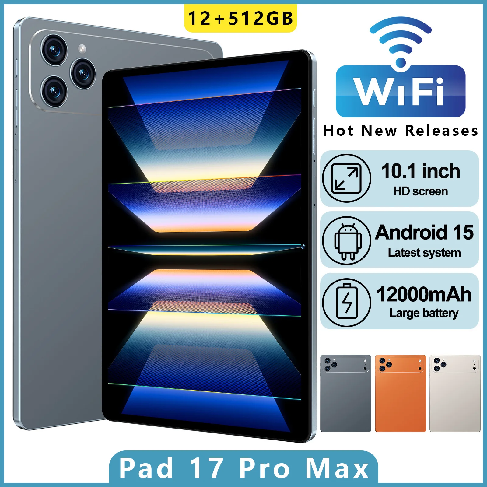 Pad 17ProMax Octa Core 12GB+512GB IPS 10.1