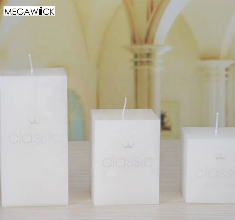 Factory Cheap White Candle Unscented Scented Pillar Square Candles