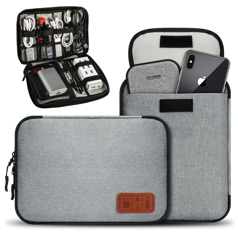 Dealcase Electronics Accessories Organizer Bag Universal Travel Digital Accessories Storage Bag for Portable Charger Cables Earphone iPad Mini iPhone
