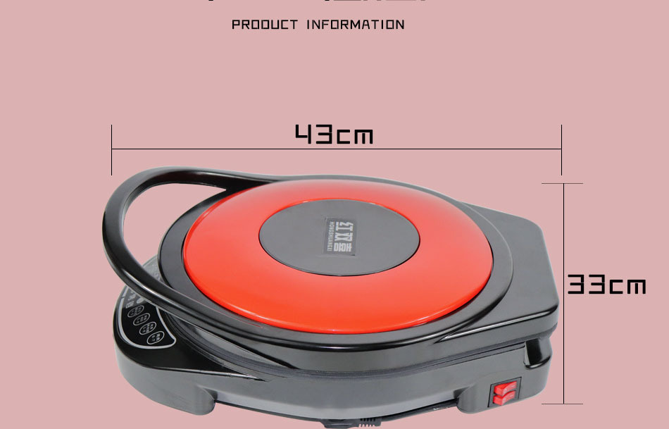 QUTBAG Crêpière électrique 1600 W, crêpière de Table à 4 Trous avec contrôle Automatique de la température, Plaque chauffante Double Face pour Faire crêpes, Hamburgers, Pain Plat, omelettes