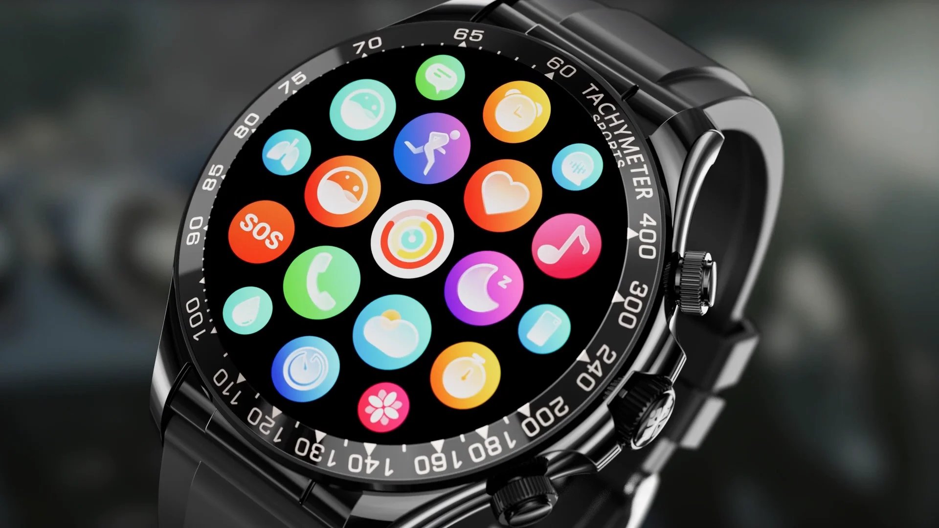 Gaoke Smart Watch Gold Golden With Step Counter Sport Male Round Big