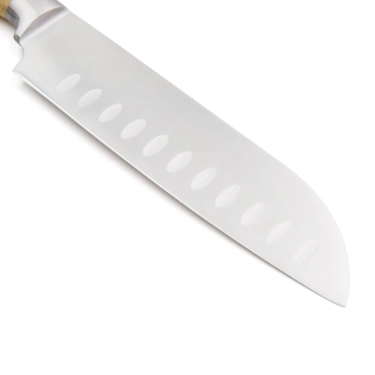 Classical Popular Double Forged Bamboo Handle German Steel X50CrMoV15 Kitchen Knife Set
