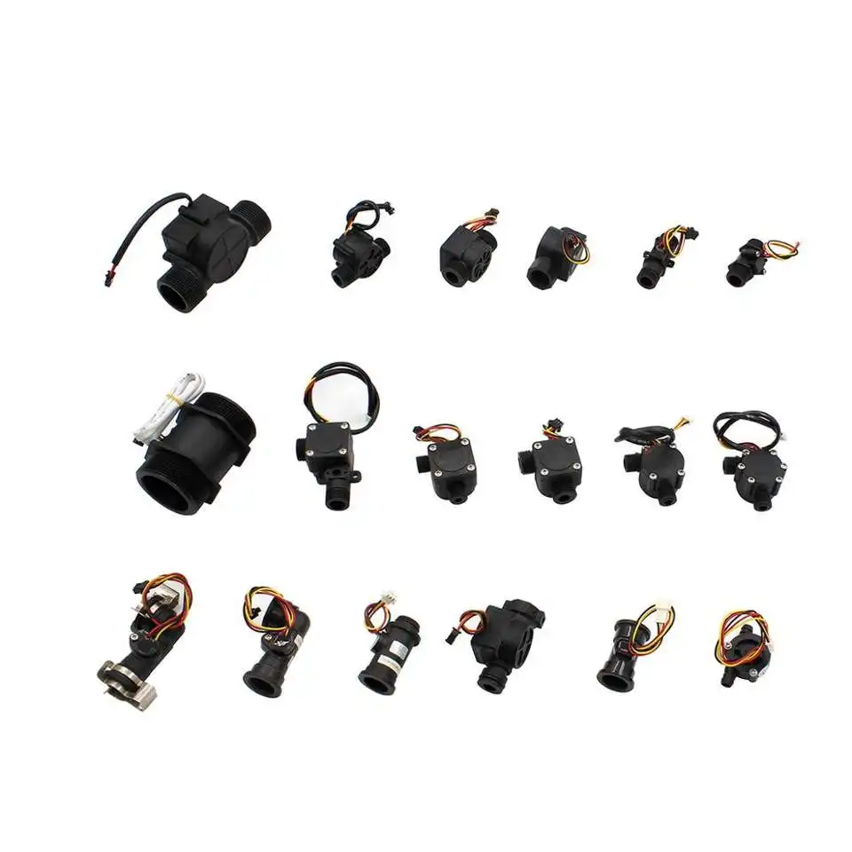 YF-S201C G1/2 Inch Water Flow Sensor Food-Grade Switch Hall Effect Flowmeter Fluid Meter Counter 1-30L/min 5-15V  Black