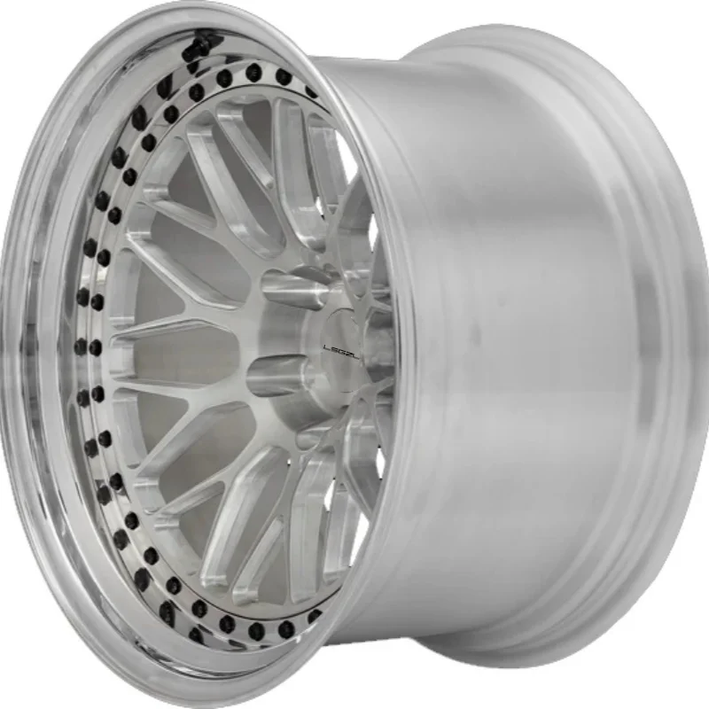 Customize Forged Wheel 2 Piece 22 24 26 Inch Brushed 5x120 5x130 6x139.7 Rim Black Center Passenger