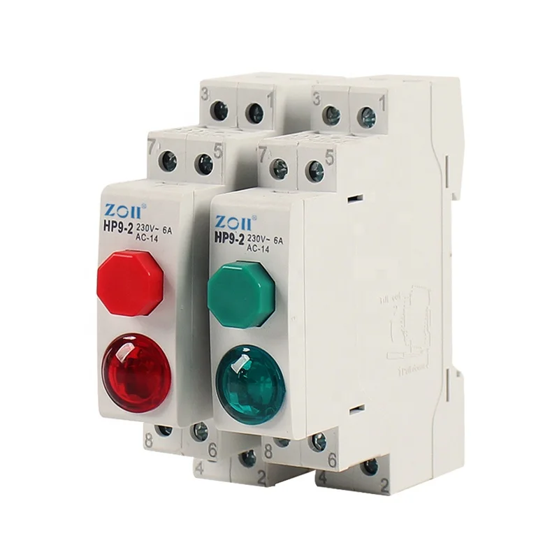 Din Rail Mount Led Signal Lamp Hd9 Series Ac 220v Indicating Indication