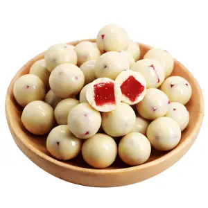 Direct Sales Manufacturer Yuliang Food Dried Sweet Hawthorn Balls Syrup  Fruit-flavored Snacks Hawthorn Yogurt Chocolate Balls