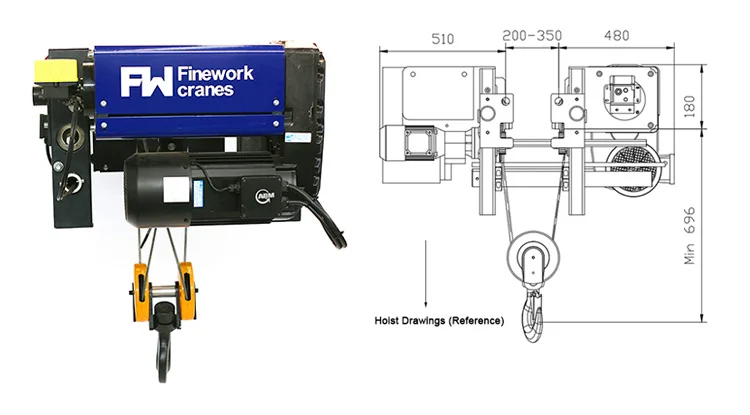 Professional Factory Concrete Portable Hoist Lifting Machine Overhead Crane Hoist 30 Ton